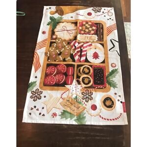 Stonewall Kitchen ”Cookie Swap” Tea Towel Excellent! Christmas Baking 18”x 28”
